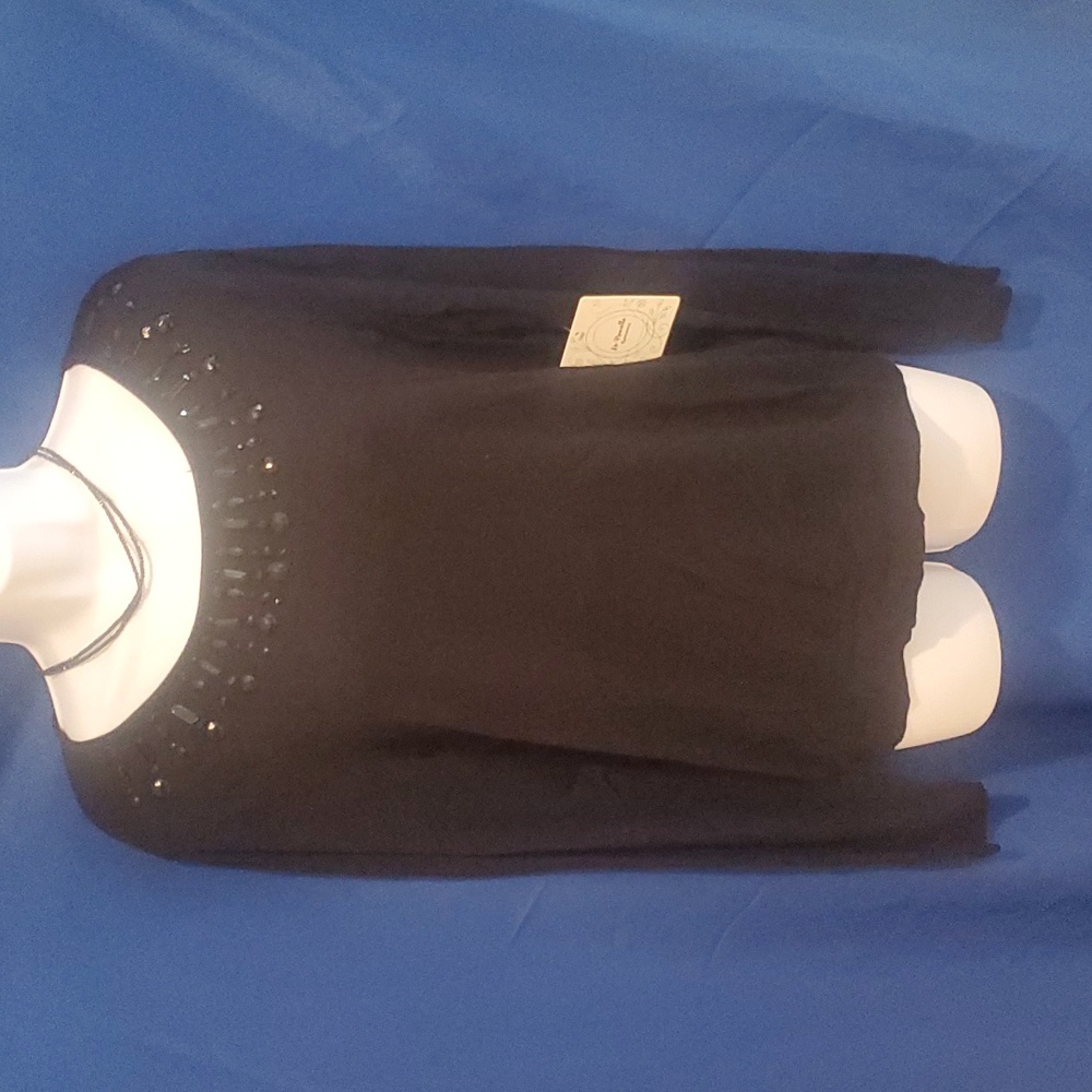 New Black Beaded Sweater